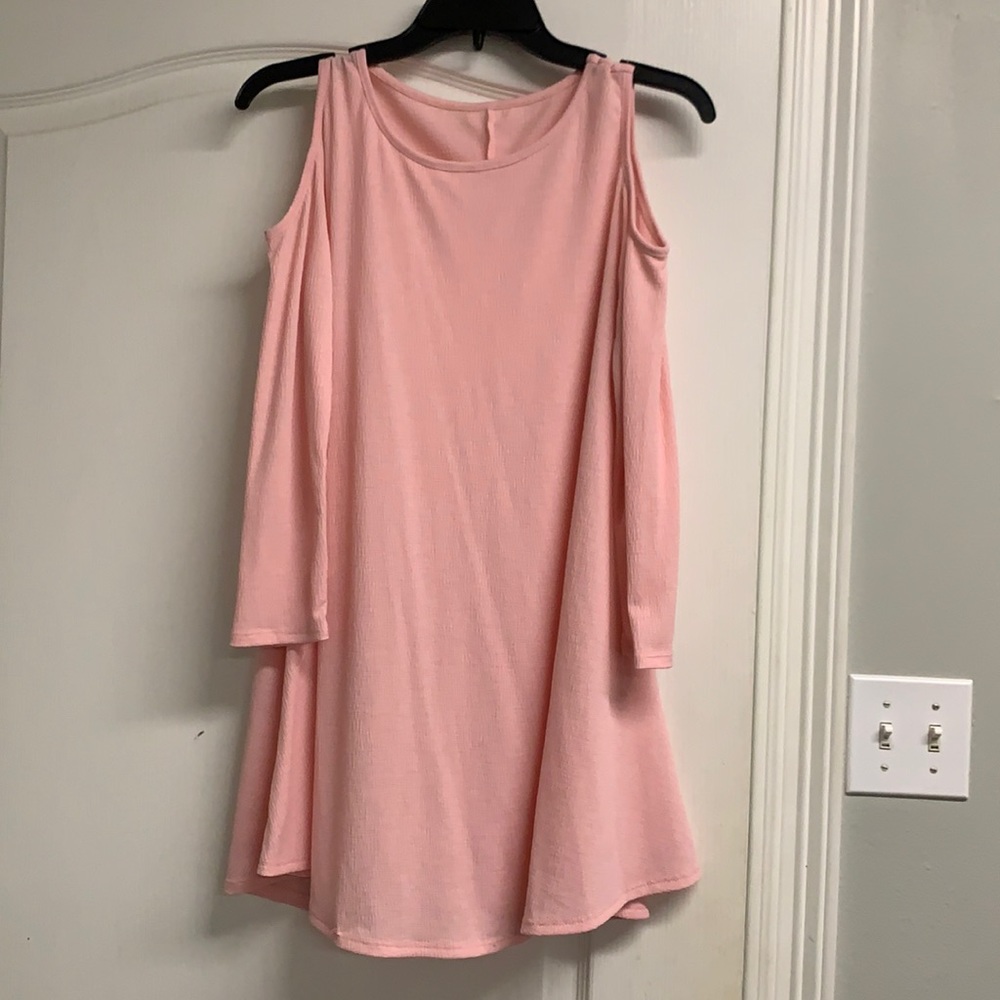 Pink Shoulder-less Dress